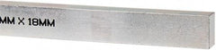 Made in USA - 12" Long, Zinc-Plated Oversized Key Stock - C1045 Steel - Benchmark Tooling