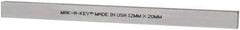 Made in USA - 12" Long, Zinc-Plated Oversized Key Stock - C1045 Steel - Benchmark Tooling