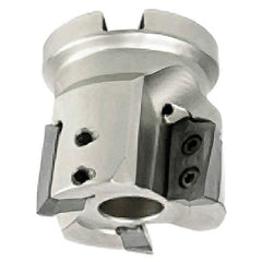 Iscar - 6 Inserts, 3" Cut Diam, 1" Arbor Diam, 0.827" Max Depth of Cut, Indexable Square-Shoulder Face Mill - 0/90° Lead Angle, 2" High, HP ADCR 2207.., HP ADCT 2207.., HP ADKT 2207.. Insert Compatibility, Series HP F90AT - Benchmark Tooling