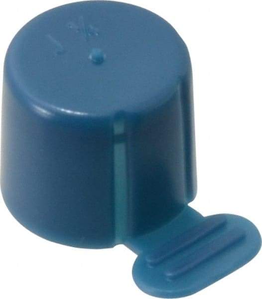 Caplugs - 1/4 NPT ID, Tear-Tab Cap - Polyethylene, Blue - Benchmark Tooling