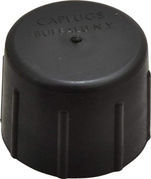 Caplugs - 1 NPT ID, Quick-Lock Cap - Polyethylene, Black - Benchmark Tooling