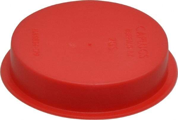 Caplugs - Press Fit Plug - 1-1/2 NPT" OD, Polyethylene, Red - Benchmark Tooling
