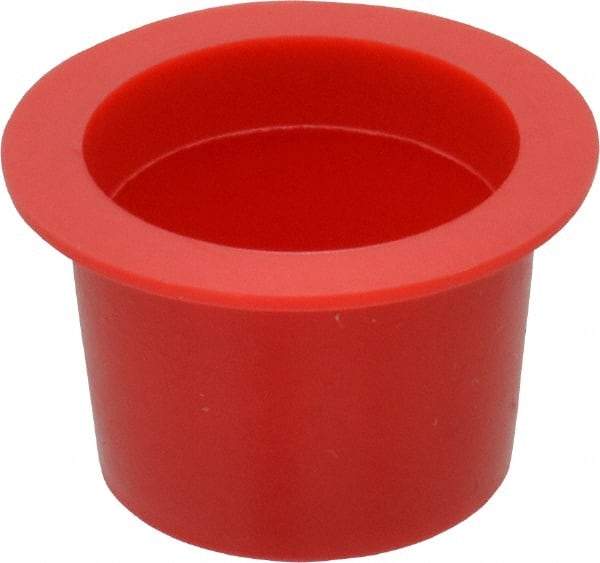 Caplugs - 1/4 NPT ID, Press Fit Cap - Polyethylene, Red - Benchmark Tooling