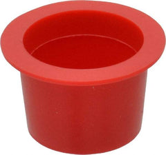 Caplugs - 1/4 NPT ID, Press Fit Cap - Polyethylene, Red - Benchmark Tooling