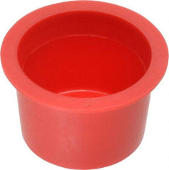 Caplugs - 1/2 NPT ID, Press Fit Cap - Polyethylene, Red - Benchmark Tooling