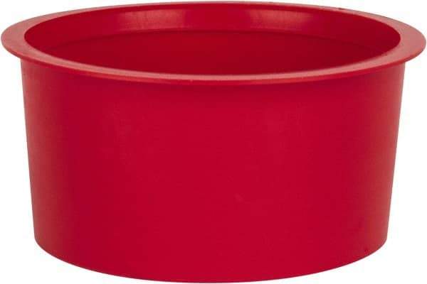 Caplugs - 1-1/2 NPT ID, Press Fit Cap - Polyethylene, Red - Benchmark Tooling