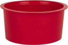 Caplugs - 1-1/2 NPT ID, Press Fit Cap - Polyethylene, Red - Benchmark Tooling