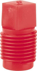 Caplugs - Square Head Plug - 1/8" OD, Polyethylene, Red - Benchmark Tooling