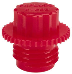 Caplugs - Serrated Round Head Plug - 1/4 NPS" OD, Polyethylene, Red - Benchmark Tooling