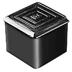 Caplugs - Square Head Plug - 2" OD, 1/2" Long, Polyethylene, Black - Benchmark Tooling
