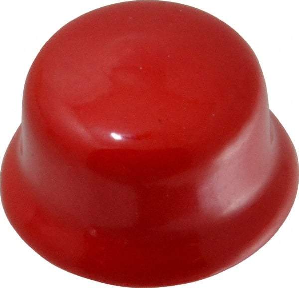 Caplugs - Flexible Push-In Plug - 1-3/16 - 1-5/16" OD, Vinyl, Red - Benchmark Tooling