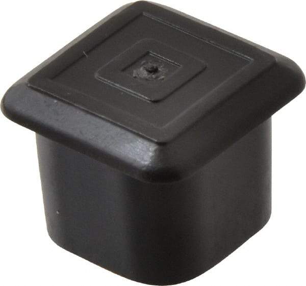 Caplugs - Square Head Plug - 3/4" OD, 1/2" Long, Polyethylene, Black - Benchmark Tooling