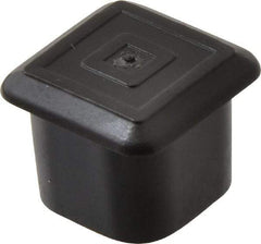 Caplugs - Square Head Plug - 3/4" OD, 1/2" Long, Polyethylene, Black - Benchmark Tooling