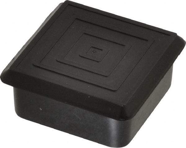 Caplugs - Square Head Plug - 1-1/2" OD, 1/2" Long, Polyethylene, Black - Benchmark Tooling