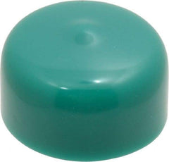 Caplugs - 1" ID, Stretchable Cap - 1/2" Long, Vinyl, Green - Benchmark Tooling