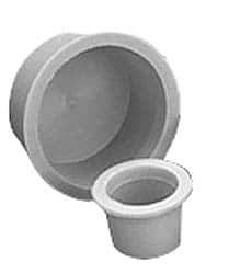 Caplugs - 2-1/2 NPT ID, Press Fit Cap - Polyethylene, Red - Benchmark Tooling