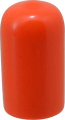Caplugs - 1/2" ID, Stretchable Cap - 1" Long, Vinyl, Orange - Benchmark Tooling
