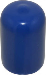 Caplugs - 5/8" ID, Stretchable Cap - 1" Long, Vinyl, Blue - Benchmark Tooling