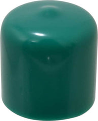 Caplugs - 1" ID, Stretchable Cap - 1" Long, Vinyl, Green - Benchmark Tooling
