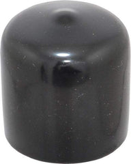 Caplugs - 1-1/16" ID, Stretchable Cap - 1" Long, Vinyl, Black - Benchmark Tooling