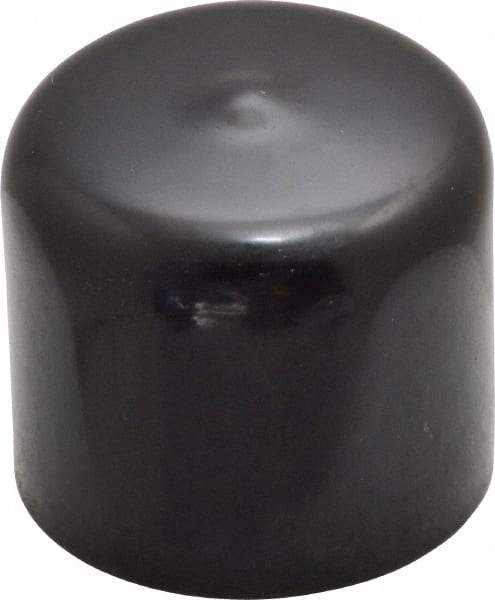 Caplugs - 1-1/8" ID, Stretchable Cap - 1" Long, Vinyl, Black - Benchmark Tooling