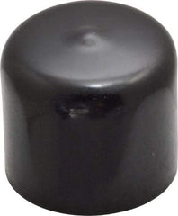 Caplugs - 1-1/8" ID, Stretchable Cap - 1" Long, Vinyl, Black - Benchmark Tooling