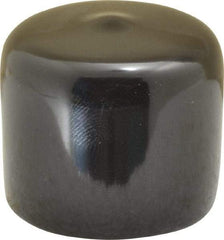 Caplugs - 1-3/16" ID, Stretchable Cap - 1" Long, Vinyl, Black - Benchmark Tooling