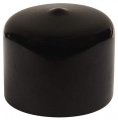 Caplugs - 1-3/8" ID, Stretchable Cap - 1" Long, Vinyl, Black - Benchmark Tooling
