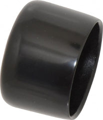 Caplugs - 1-1/2" ID, Stretchable Cap - 1" Long, Vinyl, Black - Benchmark Tooling