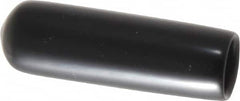 Caplugs - 3/8" ID, Stretchable Cap - 1-1/2" Long, Vinyl, Black - Benchmark Tooling