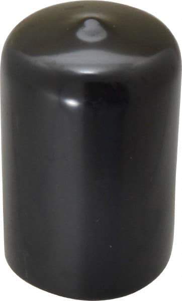 Caplugs - 1" ID, Stretchable Cap - 1-1/2" Long, Vinyl, Black - Benchmark Tooling