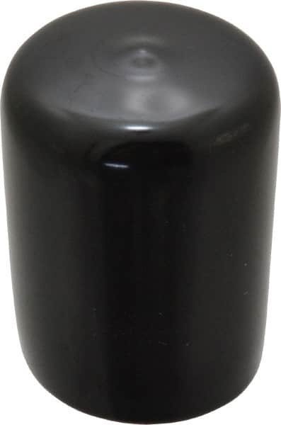 Caplugs - 1-1/8" ID, Stretchable Cap - 1-1/2" Long, Vinyl, Black - Benchmark Tooling
