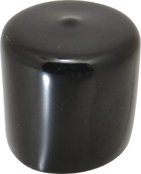 Caplugs - 1-5/8" ID, Stretchable Cap - 1-1/2" Long, Vinyl, Black - Benchmark Tooling