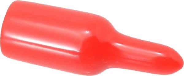 Caplugs - 3/8" ID, Pull-Tab Cap - Vinyl, Red - Benchmark Tooling