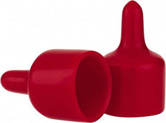 Caplugs - 7/8" ID, Pull-Tab Cap - Vinyl, Red - Benchmark Tooling