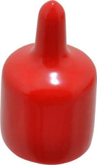 Caplugs - 1" ID, Pull-Tab Cap - Vinyl, Red - Benchmark Tooling