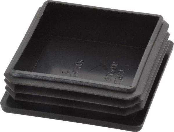 Caplugs - Square Head Plug - 2" OD, Polyethylene, Black - Benchmark Tooling