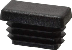 Caplugs - Rectangular Head Plug - 1/2 x 1" OD, 1" Long, Polyethylene, Black - Benchmark Tooling