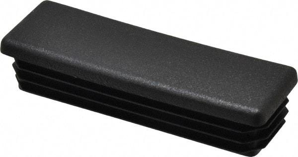 Caplugs - Rectangular Head Plug - 1 x 3" OD, Polyethylene, Black - Benchmark Tooling