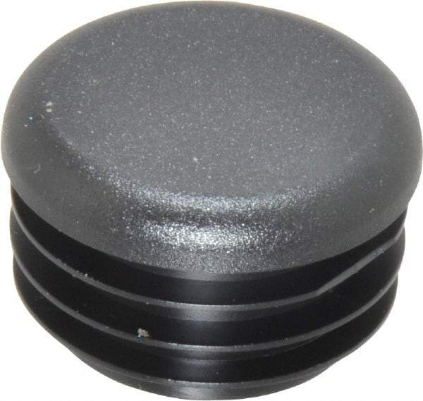 Caplugs - Round Head Plug - 1-1/8" OD, Polyethylene, Black - Benchmark Tooling