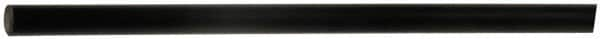 Made in USA - 4' Long, 1" Diam, Polyurethane Plastic Rod - 75D Hardness, Black - Benchmark Tooling