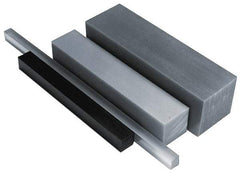 Made in USA - 1 Ft. Long x 2 Inch Wide x 2 Inch High, Polyurethane, Square Plastic Bar - Black, 95A Hardness, +/- 0.075 Tolerance - Benchmark Tooling