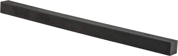 Made in USA - 1 Ft. Long x 3/4 Inch Wide x 3/4 Inch High, Polyurethane, Square Plastic Bar - Black, 80A Hardness, +/- 0.015 Tolerance - Benchmark Tooling