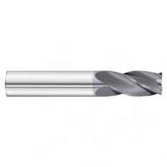 22mm Dia. x 100mm Overall Length 4-Flute Square End Solid Carbide SE End Mill-Round Shank-Center Cut-TiAlN - Benchmark Tooling