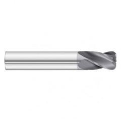 5/16 Dia. x 2-1/2 Overall Length 4-Flute .120 C/R Solid Carbide SE End Mill-Round Shank-Center Cut-TiAlN - Benchmark Tooling