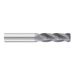 1" Dia. x 6 Overall Length 4-Flute .250 C/R Solid Carbide SE End Mill-Round Shank-Center Cut-TiAlN - Benchmark Tooling