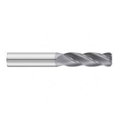 20mm Dia. x 125mm Overall Length 4-Flute 0.5mm C/R Solid Carbide SE End Mill-Round Shank-Center Cut-TiAlN - Benchmark Tooling