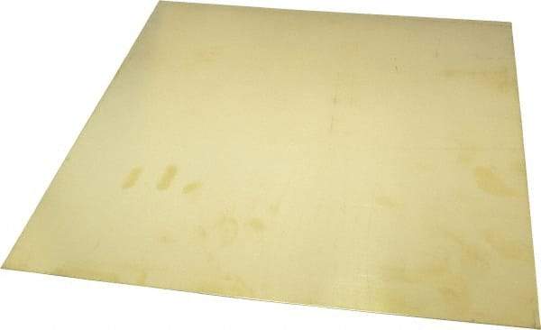 Value Collection - 0.04 Inch Thick x 12 Inch Wide x 12 Inch Long, Brass Sheet - Alloy 260 - Benchmark Tooling