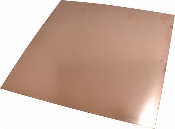 Value Collection - 0.016 Inch Thick x 12 Inch Square, Copper Sheet - Alloy 110 - Benchmark Tooling