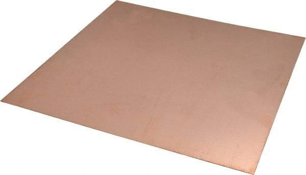 Value Collection - 0.027 Inch Thick x 12 Inch Square, Copper Sheet - Alloy 110 - Benchmark Tooling